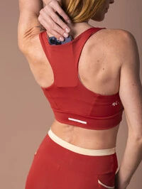 Top de Corrida com Bolsos Running Ready Clay