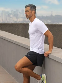 Shorts de Corrida 2x1 Masculino Running Black