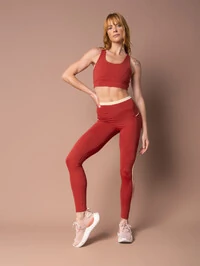 Legging de Corrida com Bolsos Running Ready Clay