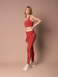 Legging de Corrida com Bolsos Running Ready Clay