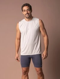 Regata Masculina de Corrida UV Running Grey