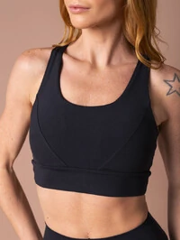 Top de Corrida com Bolsos Running Black Misty