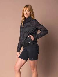 Corta Vento de Corrida com Bolsos Running Black Misty
