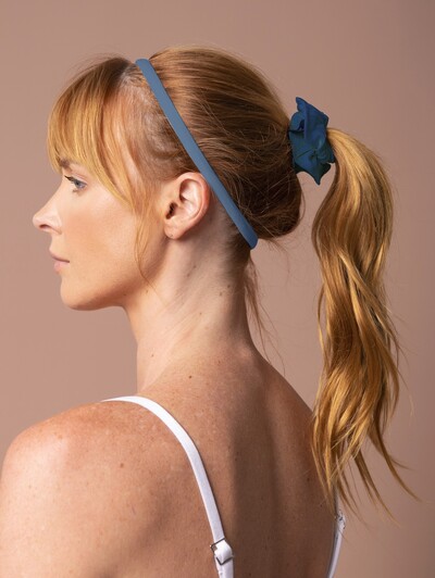 Foto Scrunchie Azul Escuro