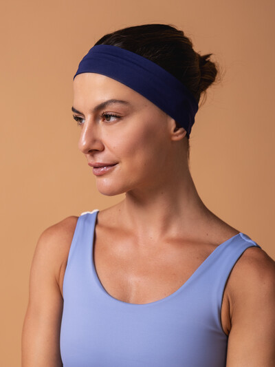 Foto Faixa de Cabelo Azul Marinho