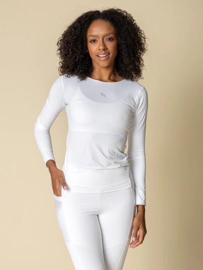 Foto Blusa de Corrida UV Running Ready White