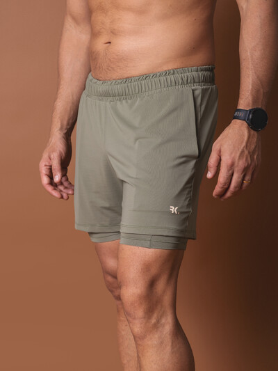 Foto Bermuda 2x1 Masculina Grounded Green