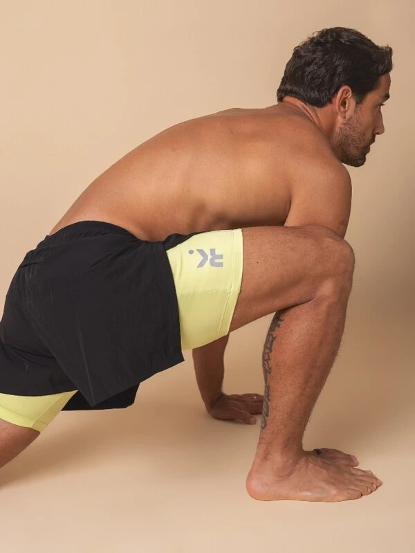 Shorts masculino 2x1 Machiatto Black