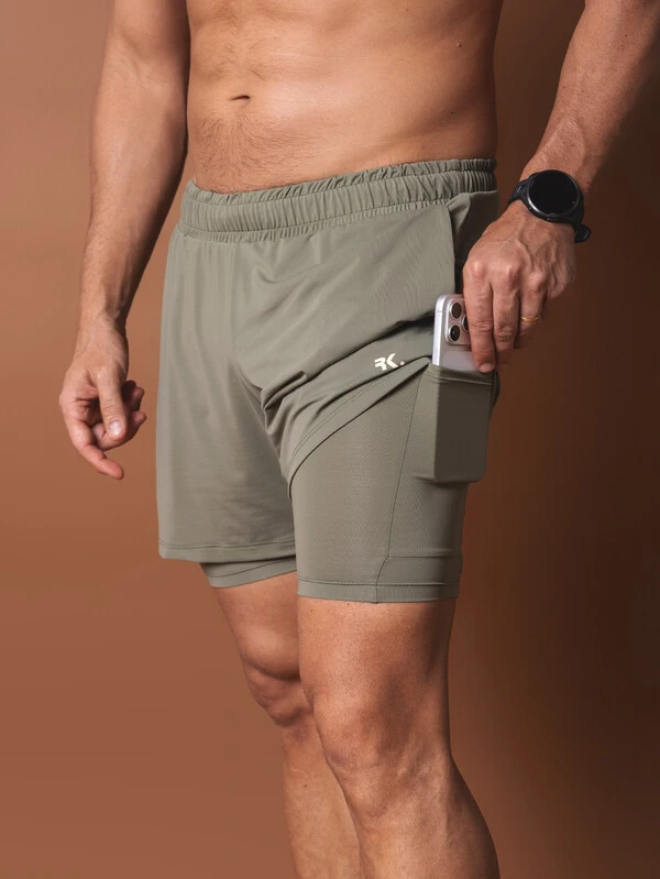 Bermuda 2x1 Masculina Grounded Green