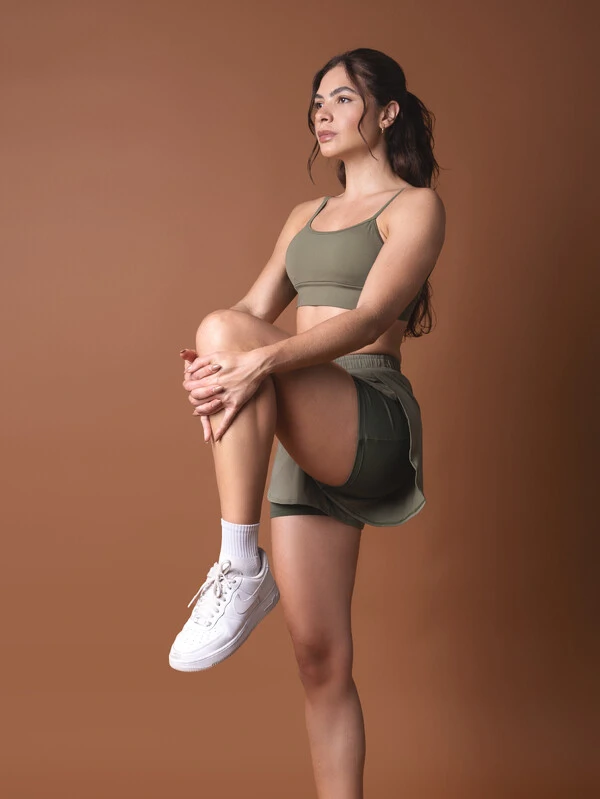 Shorts 2x1 Grounded Green