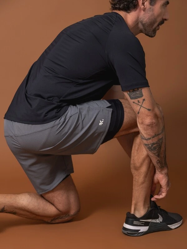 Bermuda 2x1 Masculina Feel Grey Light