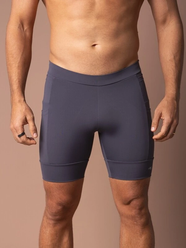 Bermuda Masculina de Corrida Performance Running Grey
