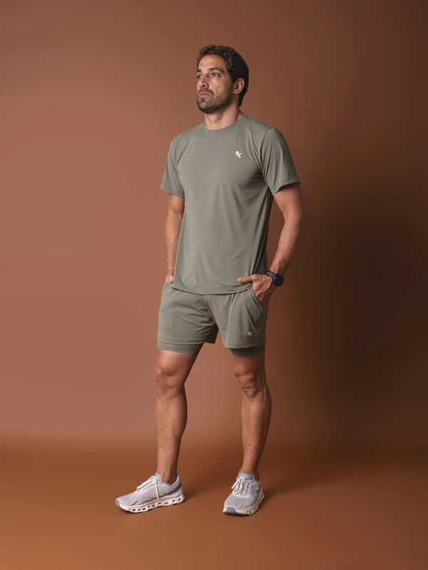 Camiseta UV Masculina Grounded Green