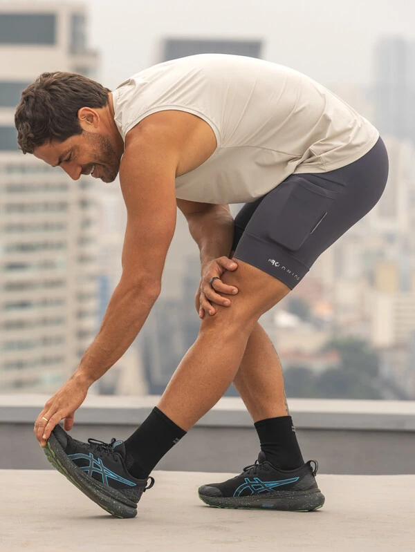 Bermuda Masculina de Corrida Performance Running Grey