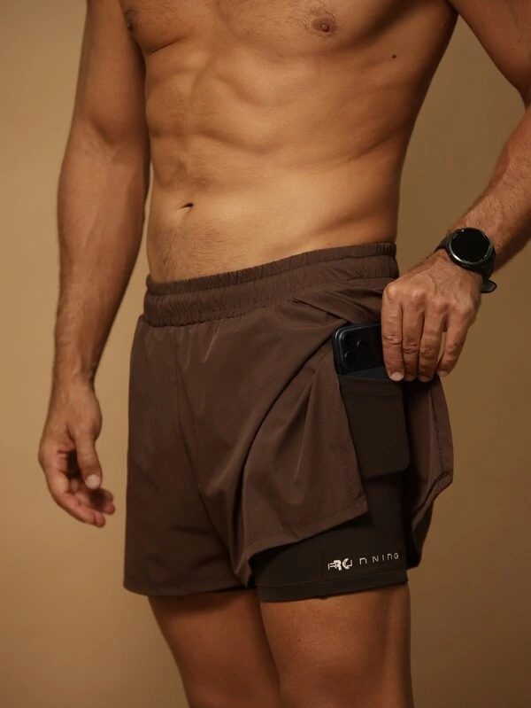 Shorts Masculino 2x1 Act Run Track
