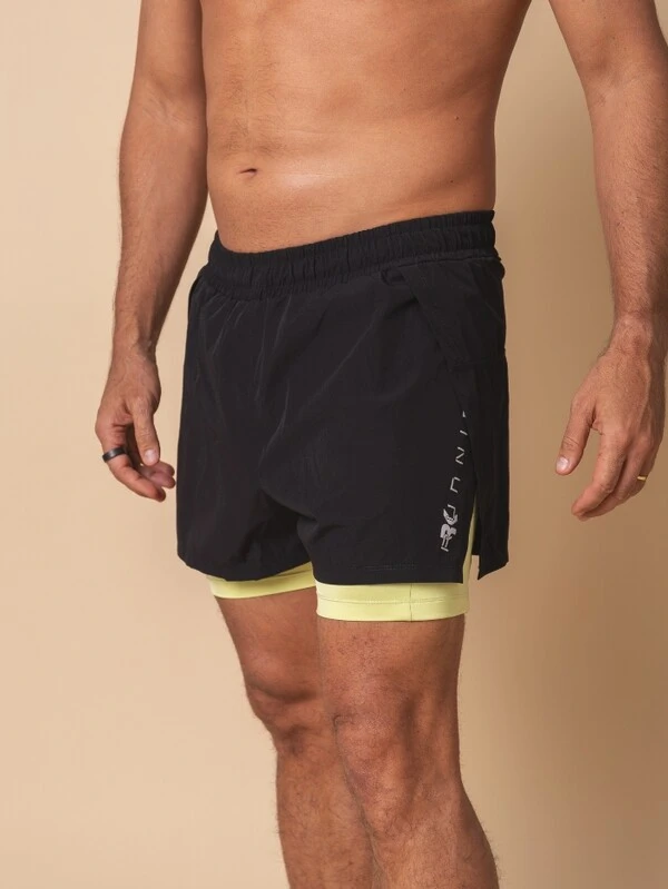 Shorts masculino 2x1 Machiatto Black