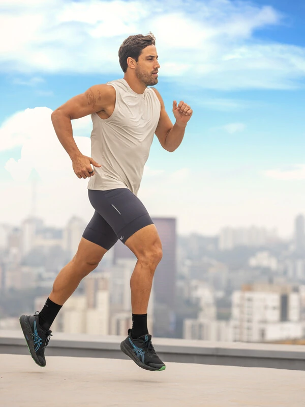 Bermuda Masculina de Corrida Performance Running Grey