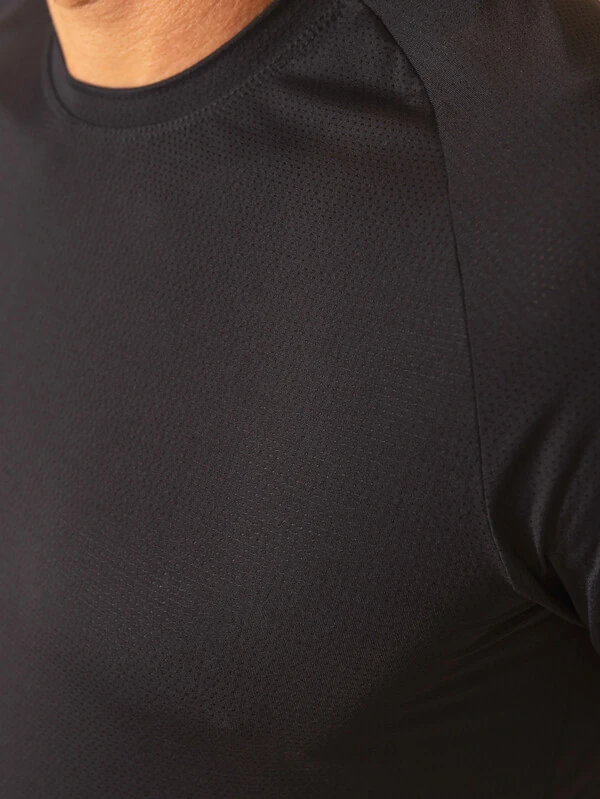 Camiseta de Corrida Masculina UV Running Blackout