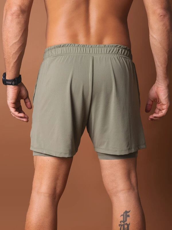 Bermuda 2x1 Masculina Grounded Green