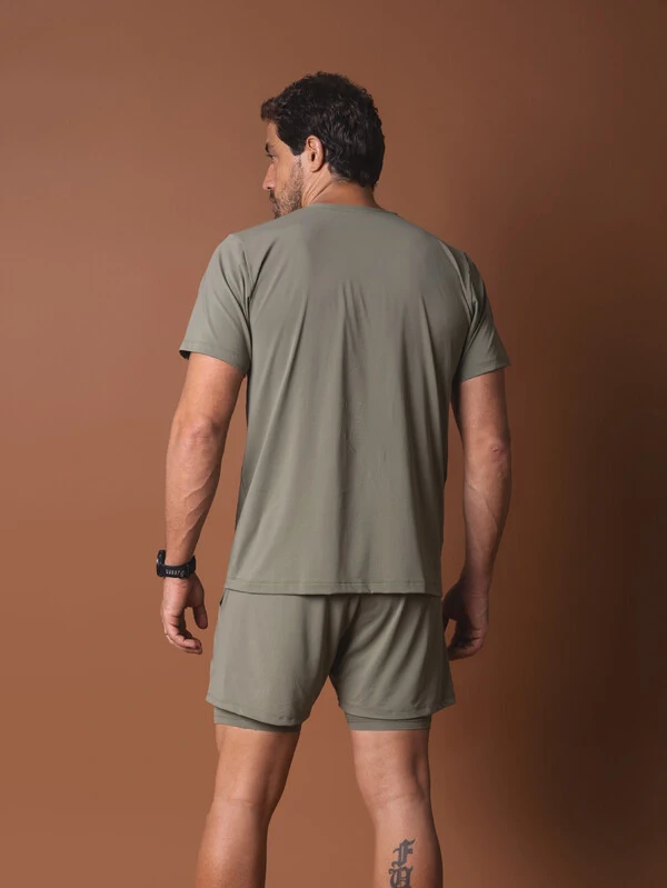 Camiseta UV Masculina Grounded Green