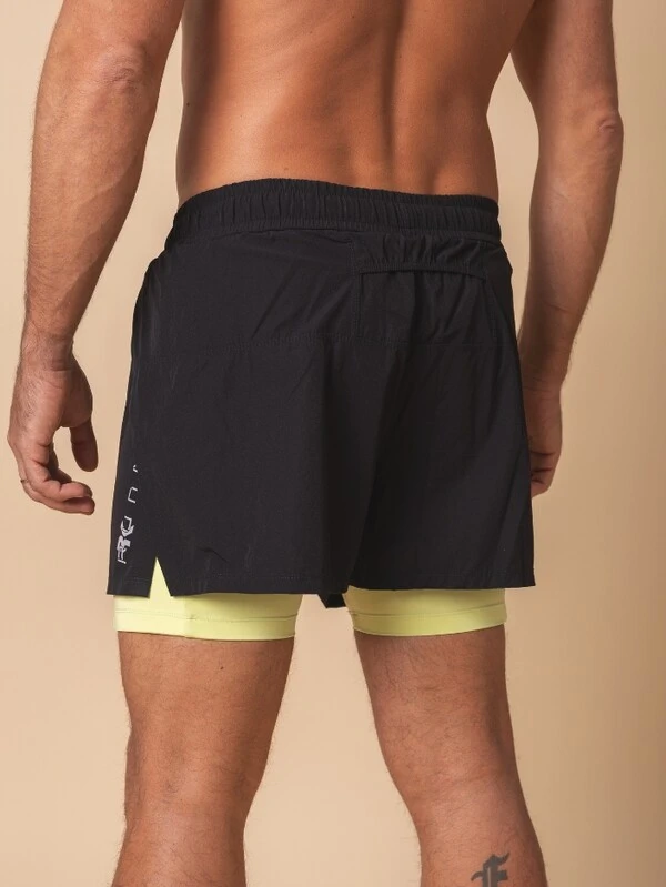 Shorts masculino 2x1 Machiatto Black