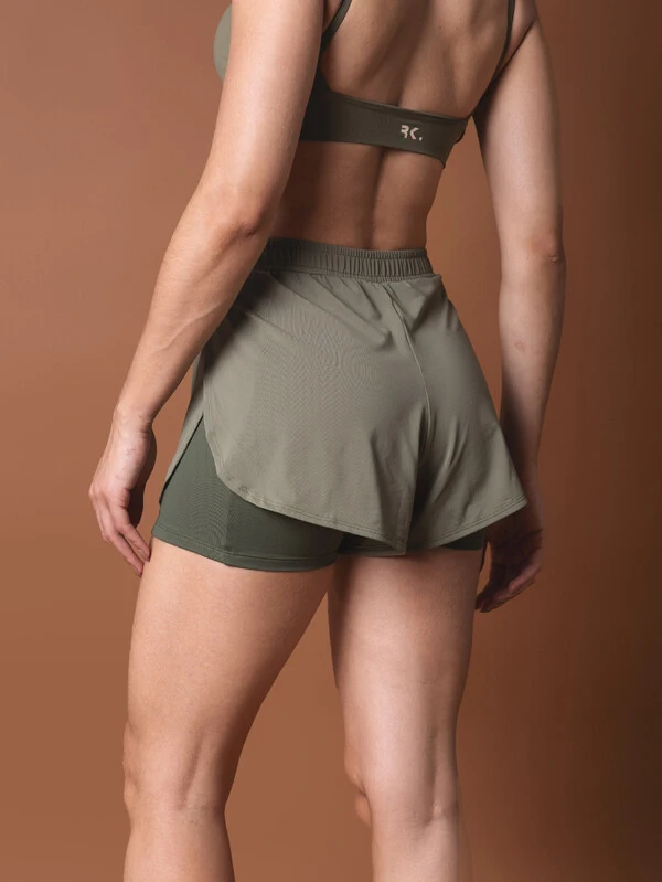Shorts 2x1 Grounded Green