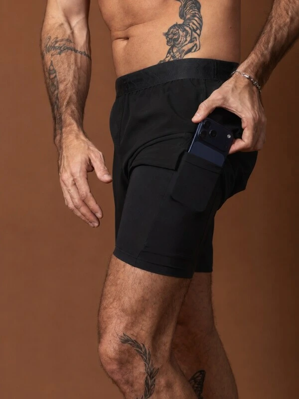 Bermuda 2x1 Masculina Feel Black