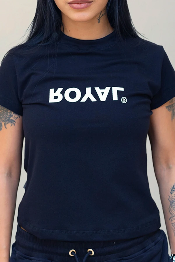 T-shirt Babylook Royal Inverted