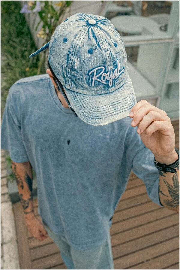 T-Shirt Oversized Stoned Dog Face Metal