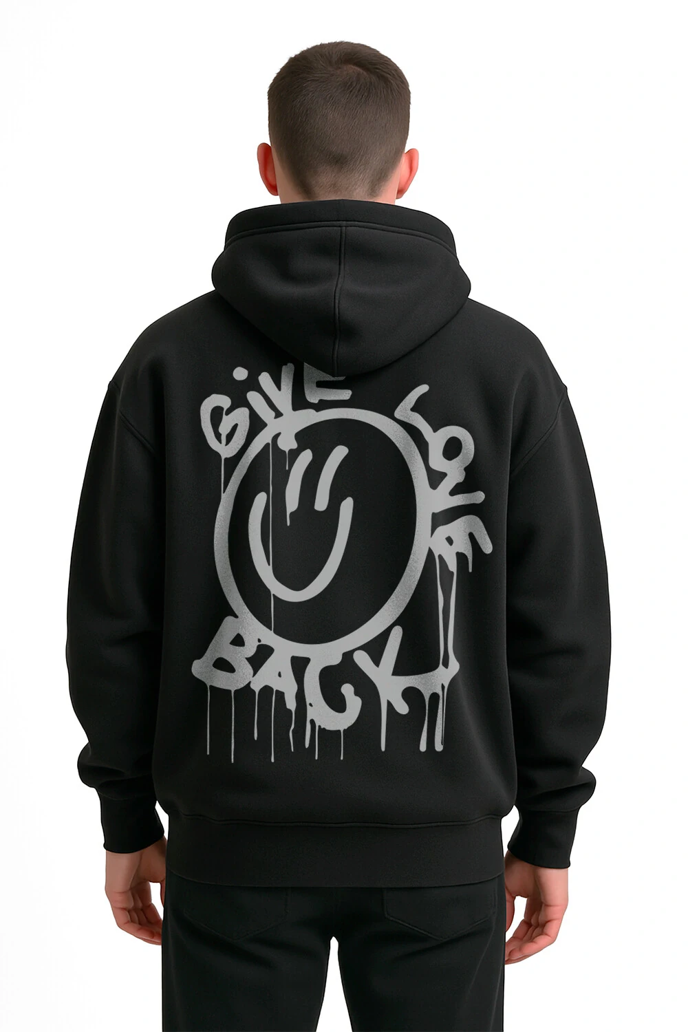 FotoBlusa puff de moletom preto Give