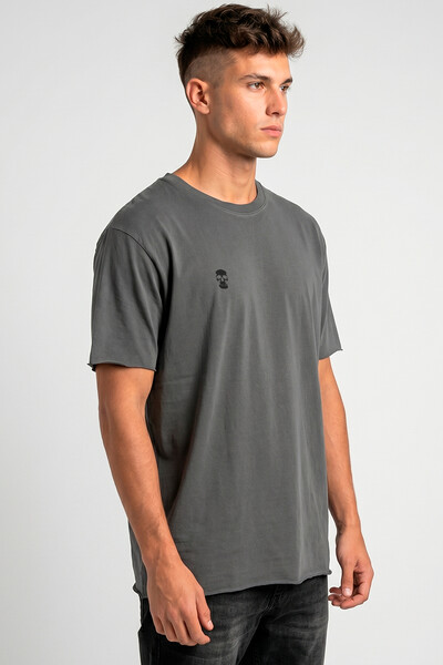 Foto Camiseta estonada chumbo Skull