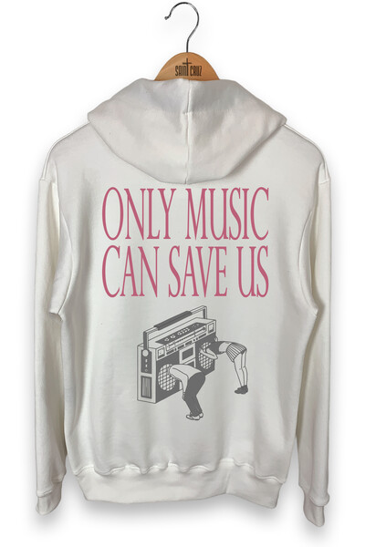 Foto Blusa puff de moletom off white Only Music