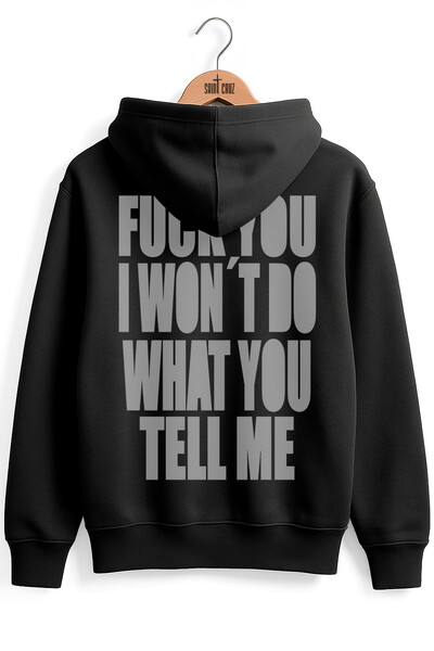 Foto Blusa puff de moletom preto Tell Me