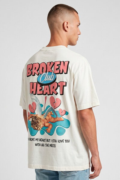 Foto Camiseta oversized off white Broken Heart