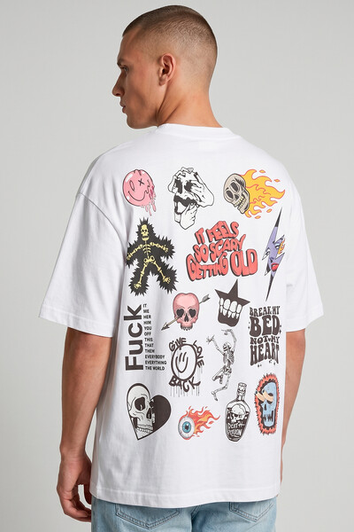 Foto Camiseta oversized branca Blend