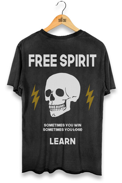 Foto Camiseta preta Free (Branco e Amarelo)