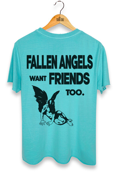 Foto Camiseta estonada verde água Fallen Angels