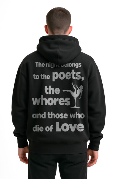 FotoBlusa puff de moletom preto Poets