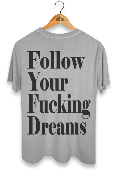 Foto Camiseta estonada cinza clara Dreams Back