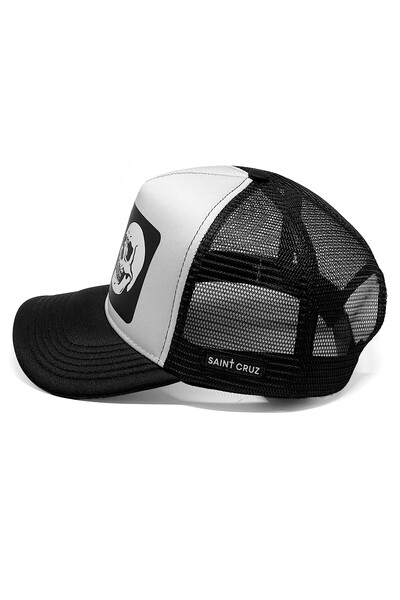 FotoBoné trucker retrô branco e preto Free Spirit