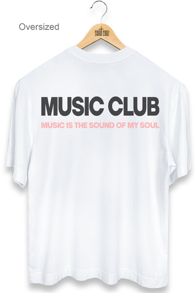 Foto Camiseta oversized branca Music Club