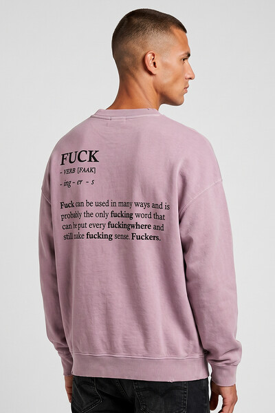 Foto Blusa oversized de moletom estonado lilás Verb
