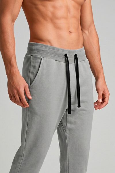 Foto Calça de moletom estonado slim Cinza