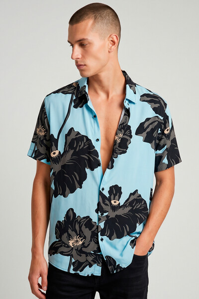 Foto Camisa de viscose Poppies