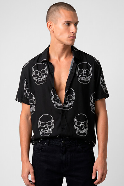 FotoCamisa de viscose Skull