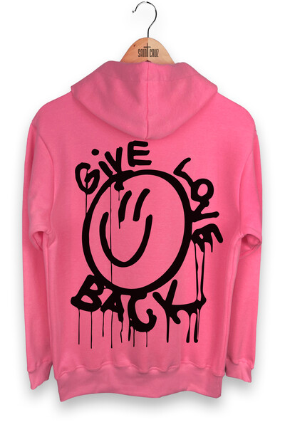 Foto Blusa puff de moletom rosa Give
