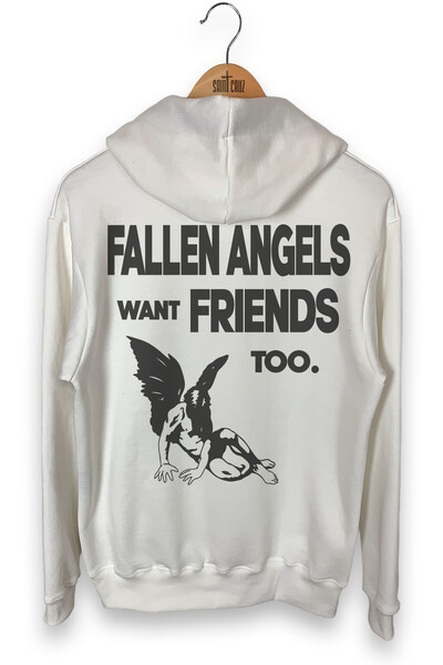 Foto Blusa puff de moletom off white Fallen Angels
