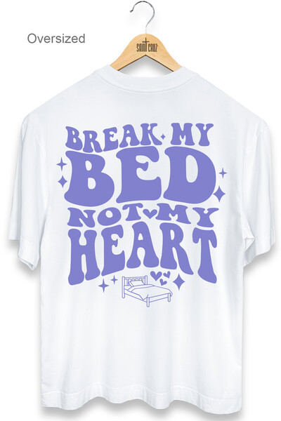 Foto Camiseta oversized branca Bed Blue