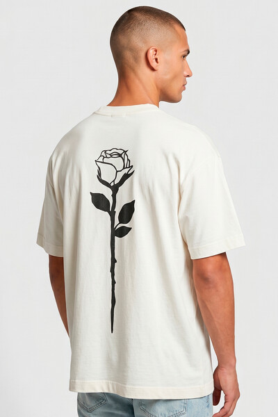 Foto Camiseta oversized off white Rose Back
