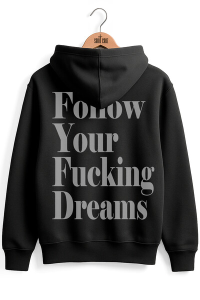Foto Blusa puff de moletom preto Dreams Back